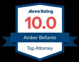 Avvo rating 10.0 Top Attorney for Amber Bellante